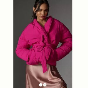 Anthropologie Maeve Crop Cocoon Puffer Jacket